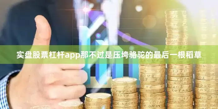 实盘股票杠杆app那不过是压垮骆驼的最后一根稻草